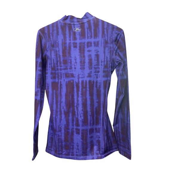Under Armour Purple Tie Dye ColdGear Top M – Long Sleeve Fitted, EUC - Picture 5 of 8